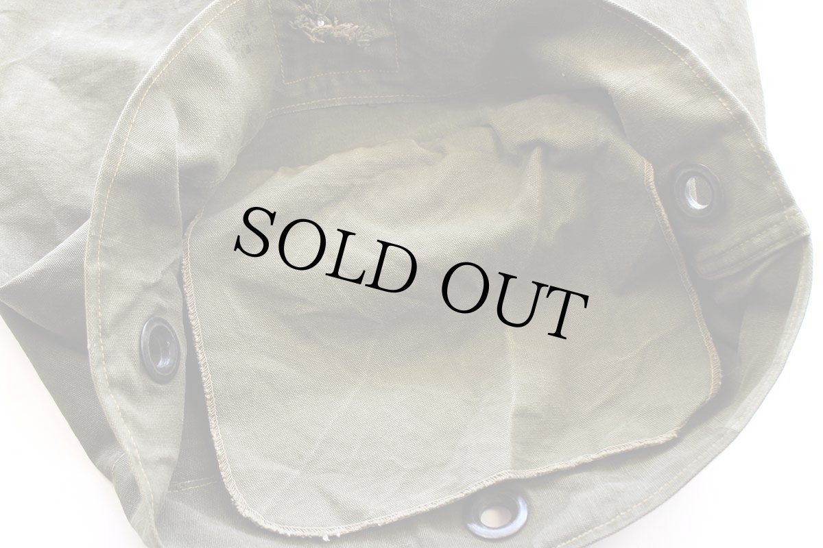 画像7: 40s 米軍 US ステンシル コットン キャンバス ダッフルバッグ オリーブドラブ (7)