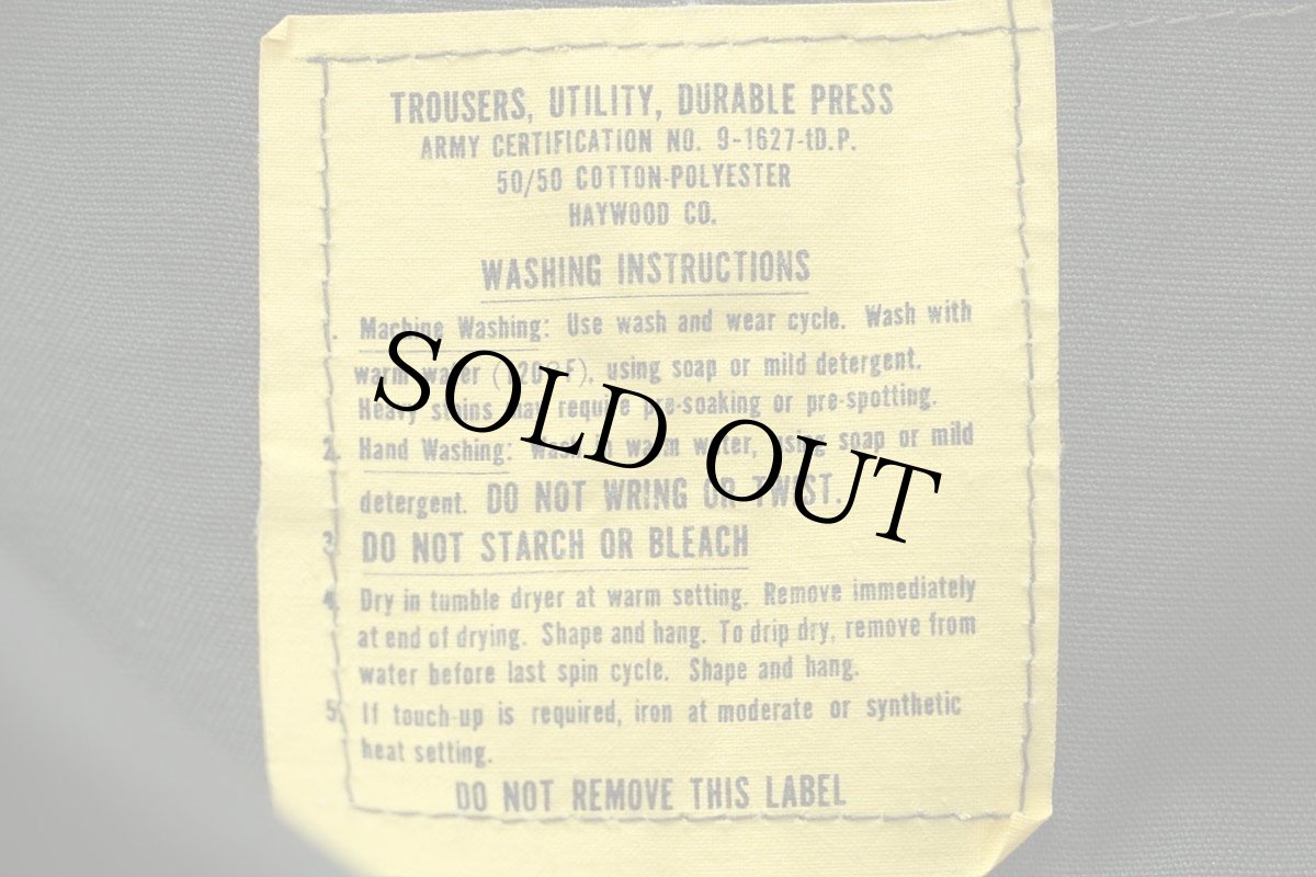 画像6: 70s 米軍 U.S.ARMY ユーティリティ ベイカーパンツ オリーブグリーン W31 (6)