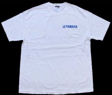 画像2: 00s YAMAHA ヤマハ ロゴ 両面プリント コットンTシャツ 白 XL (2)