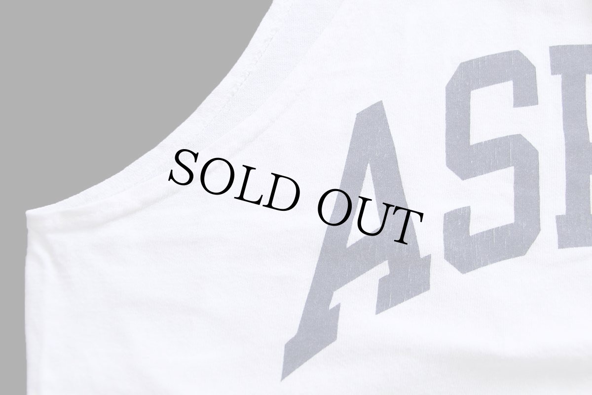 画像6: 90s USA製 Championチャンピオン ASPEN ひび割れプリント コットン タンクトップ 白 L (6)