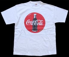 画像2: 00s USA製 Coca-Colaコカコーラ ロゴ コットンTシャツ 白 XL (2)