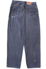 画像3: 00s Levi'sリーバイス 560 ペンキ飛び ブラック デニムパンツ フェード W34 L32 (3)