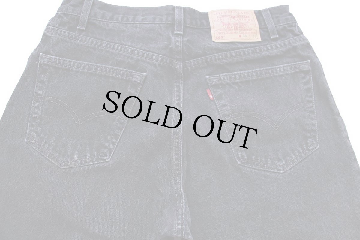 画像5: 90s USA製 Levi'sリーバイス 560 ブラック デニムパンツ W34 L32 (5)
