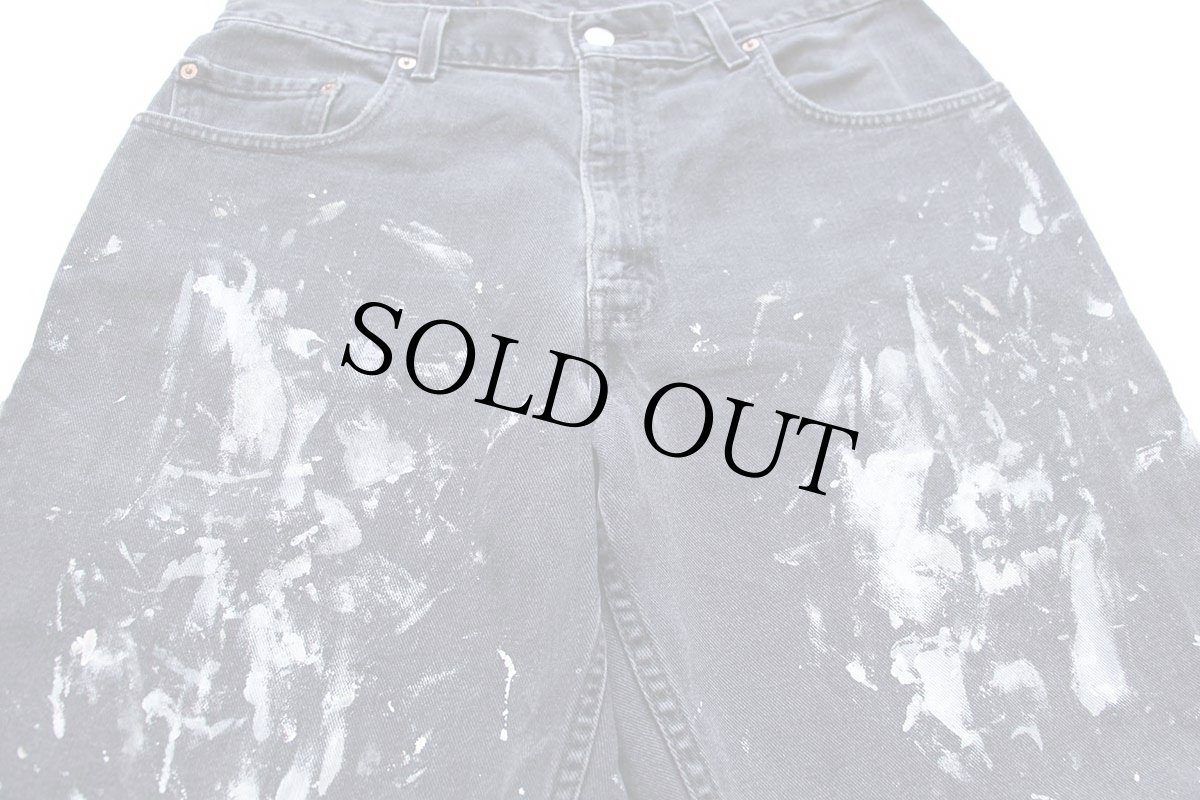 画像4: 00s Levi'sリーバイス 560 ペンキ飛び ブラック デニムパンツ フェード W34 L32 (4)