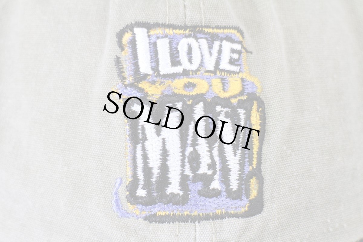 画像5: 90s I LOVE YOU MAN! BUD LIGHTバドライト 刺繍 ツートン 切り替え ウォッシュ加工 コットンキャップ★Budweiserバドワイザー (5)