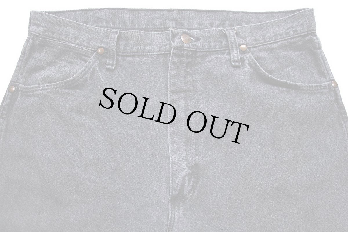 画像4: 80s USA製 Wranglerラングラー 13MWZPB 先染め ブラック デニムパンツ W36 L32 (4)