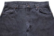 画像4: 80s USA製 Wranglerラングラー 13MWZPB 先染め ブラック デニムパンツ W36 L32 (4)