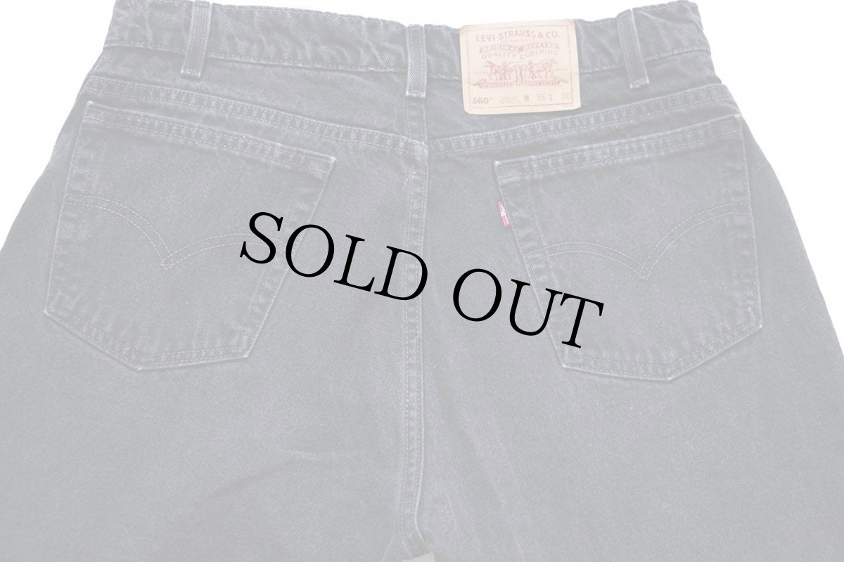 画像5: 90s USA製 Levi'sリーバイス 560 ブラック デニムパンツ W36 L30 (5)