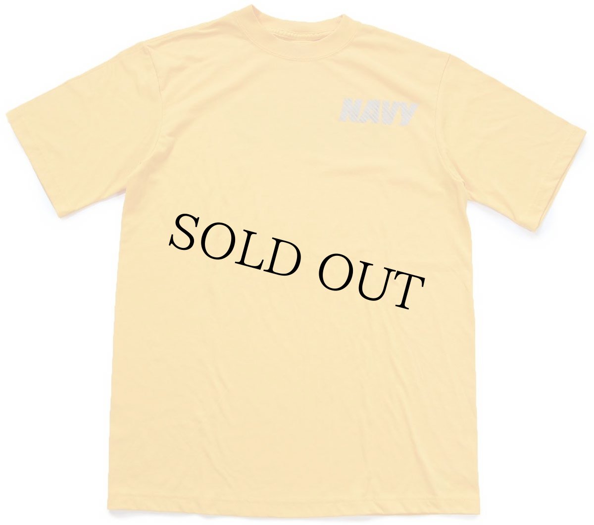 画像2: デッドストック★USA製 NAVY 両面リフレクタープリント ポリエステル Tシャツ 黄 S (2)