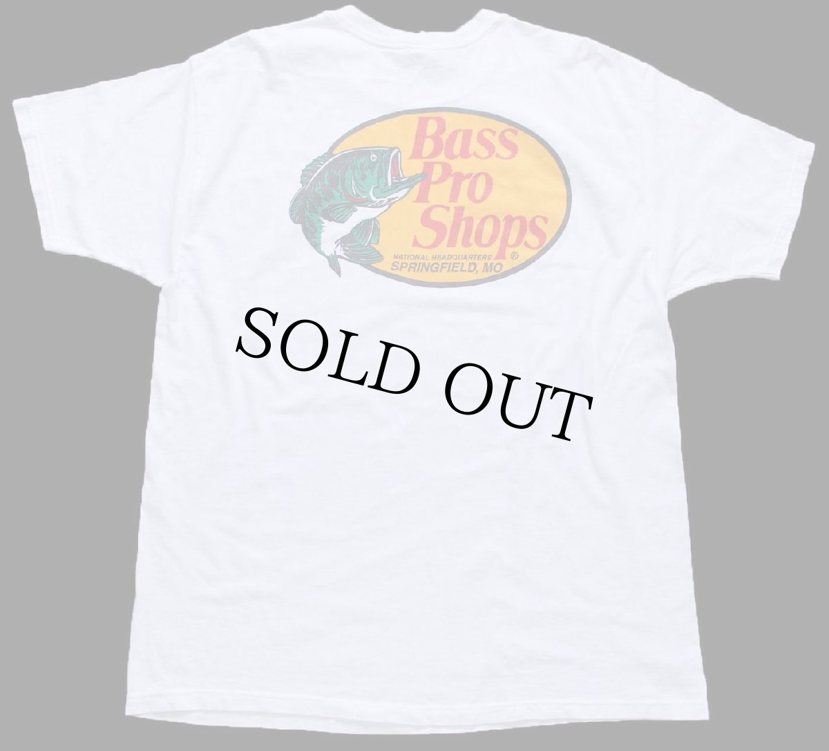 画像1: 00s Bass Pro Shops ロゴ 両面プリントコットンTシャツ 白 XL (1)
