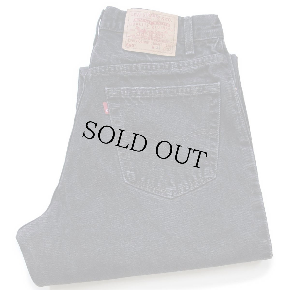 画像1: 90s USA製 Levi'sリーバイス 560 ブラック デニムパンツ W34 L32 (1)