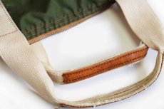 画像7: 70s UNKNOWN ナイロン ダッフルバッグ オリーブ×アイボリー 38 (7)