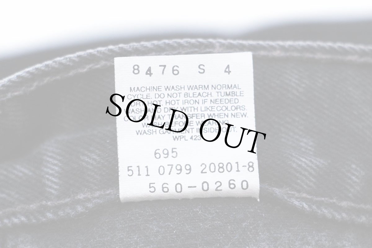 画像7: 90s USA製 Levi'sリーバイス 560 ブラック デニムパンツ W34 L32 (7)