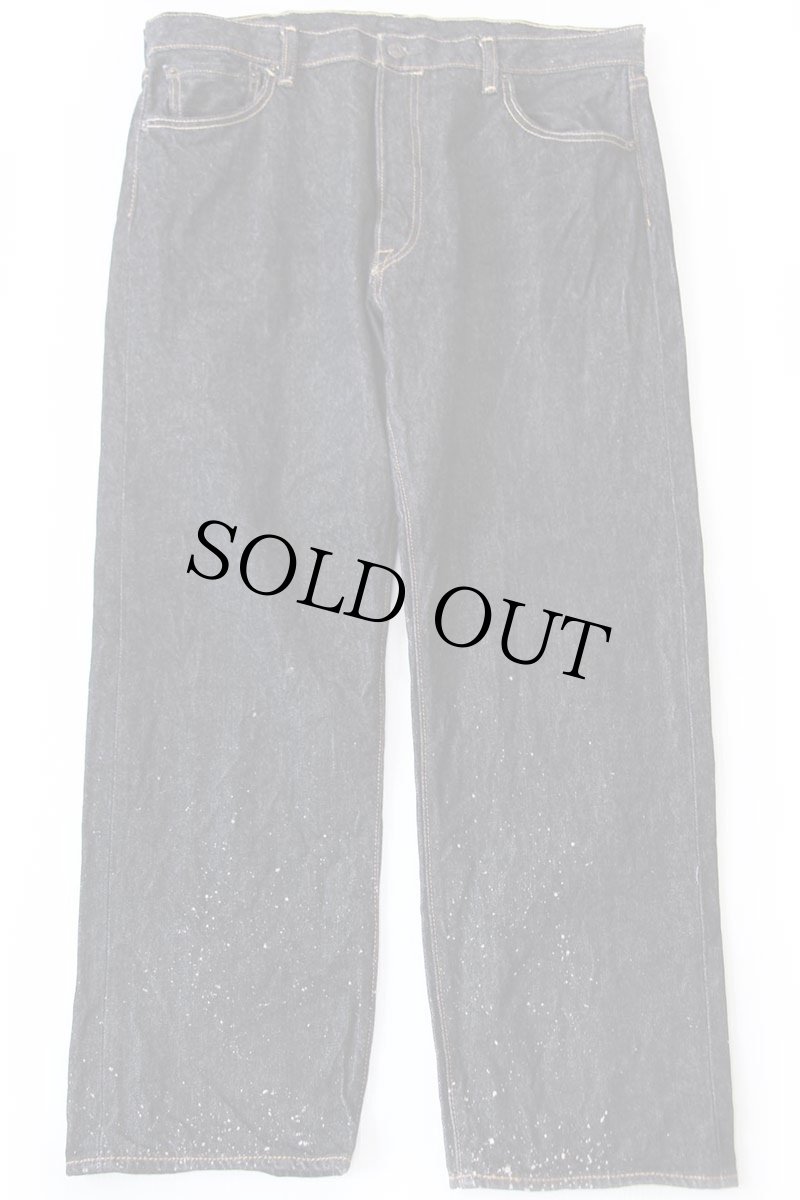 画像2: メキシコ製 Levi'sリーバイス 501 ブリーチ飛び 先染め ブラック デニムパンツ W38 L30 (2)