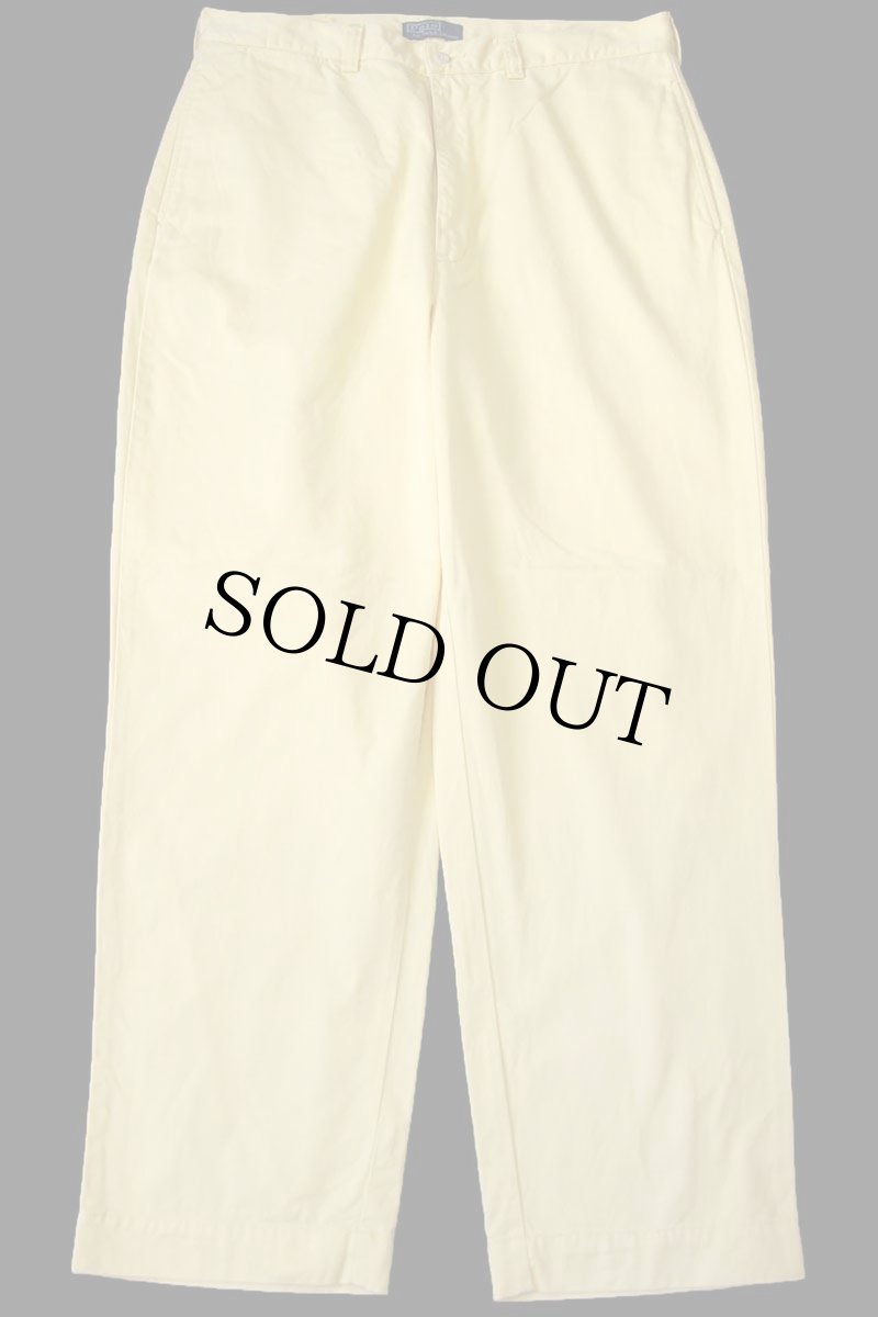 画像2: 90s ポロ ラルフローレン PHILIP PANT コットン チノパン 薄黄 W36 L30★327 (2)