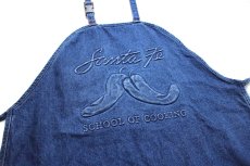 画像3: USA製 Santa Fe SCHOOL OF COOKING トウガラシ エンボス加工 デニム エプロン (3)