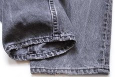 画像9: 90s USA製 Levi'sリーバイス 550 ダメージ ブラック デニムパンツ フェード W36 L30 (9)