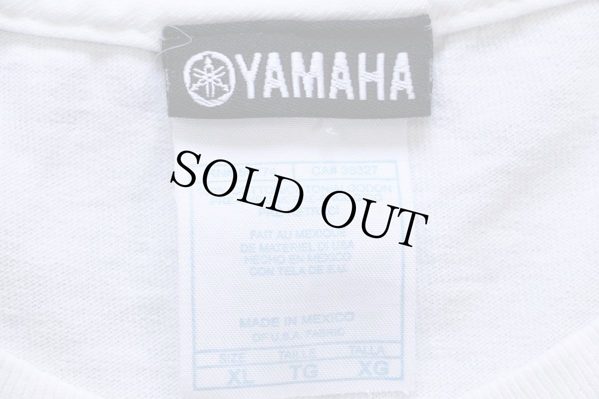 画像5: 00s YAMAHA ヤマハ ロゴ 両面プリント コットンTシャツ 白 XL (5)