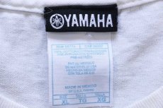 画像5: 00s YAMAHA ヤマハ ロゴ 両面プリント コットンTシャツ 白 XL (5)