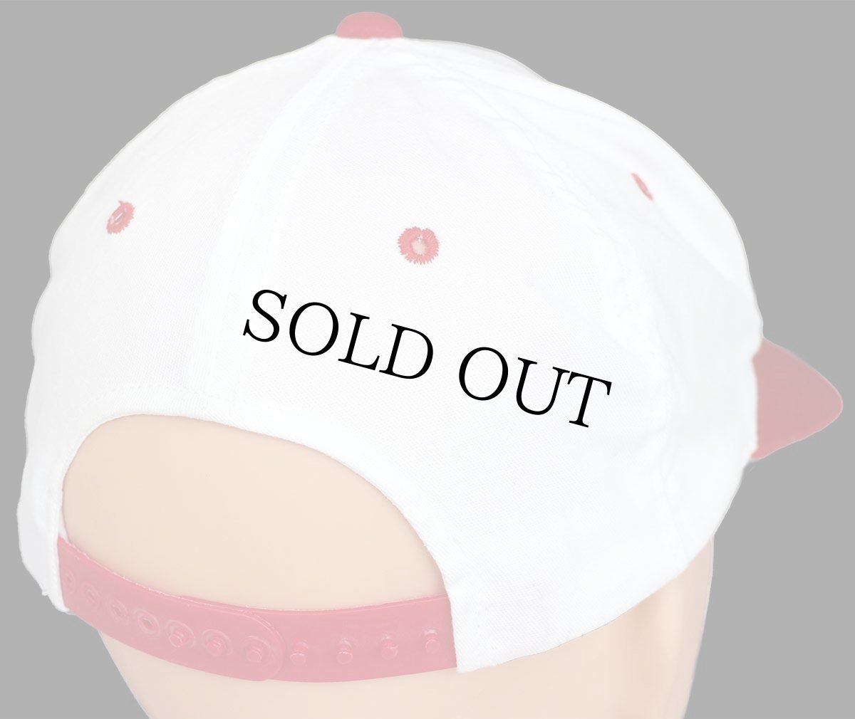 画像4: 90s USA製 Coca-Cola RACING コカコーラ ロゴ チェッカーフラッグ 刺繍 ツートン 切り替え コットンキャップ 白×赤 (4)