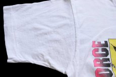 画像7: 90s U.S.AIR FORCE F-22 Pratt&Whitney ステルス戦闘機 蛍光プリント コットンTシャツ 白 (7)