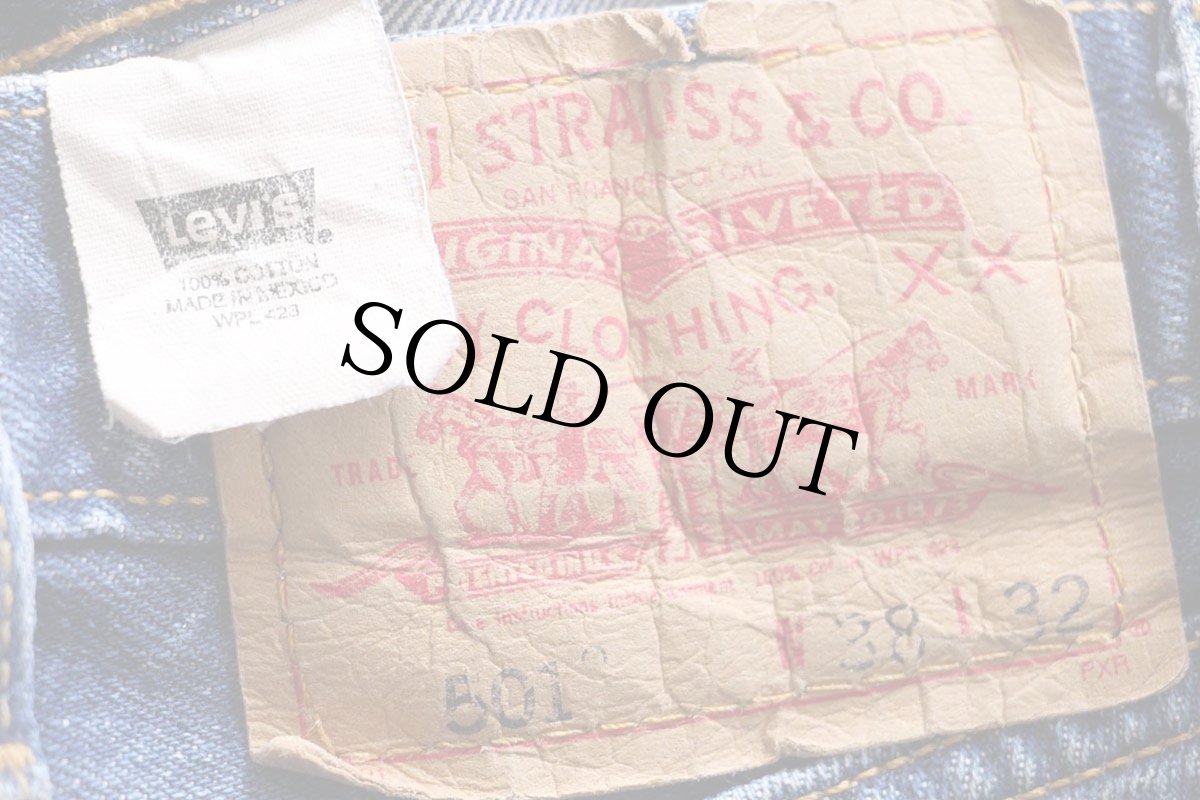 画像6: 00s メキシコ製 Levi'sリーバイス 501 ペンキ飛び デニムパンツ W38 L32★179 (6)