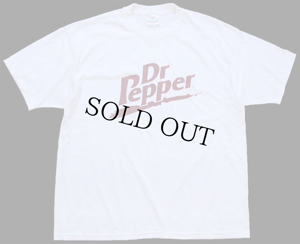 画像2: 90s USA製 Hanes DrPepperドクターペッパー ロゴ Tシャツ 白 XL (2)