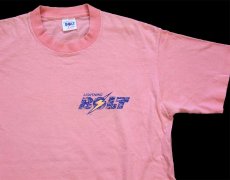 画像3: 80s USA製 LIGHTNING BOLT ライトニングボルト Australian サーフィン アート コットンTシャツ ピンク L (3)