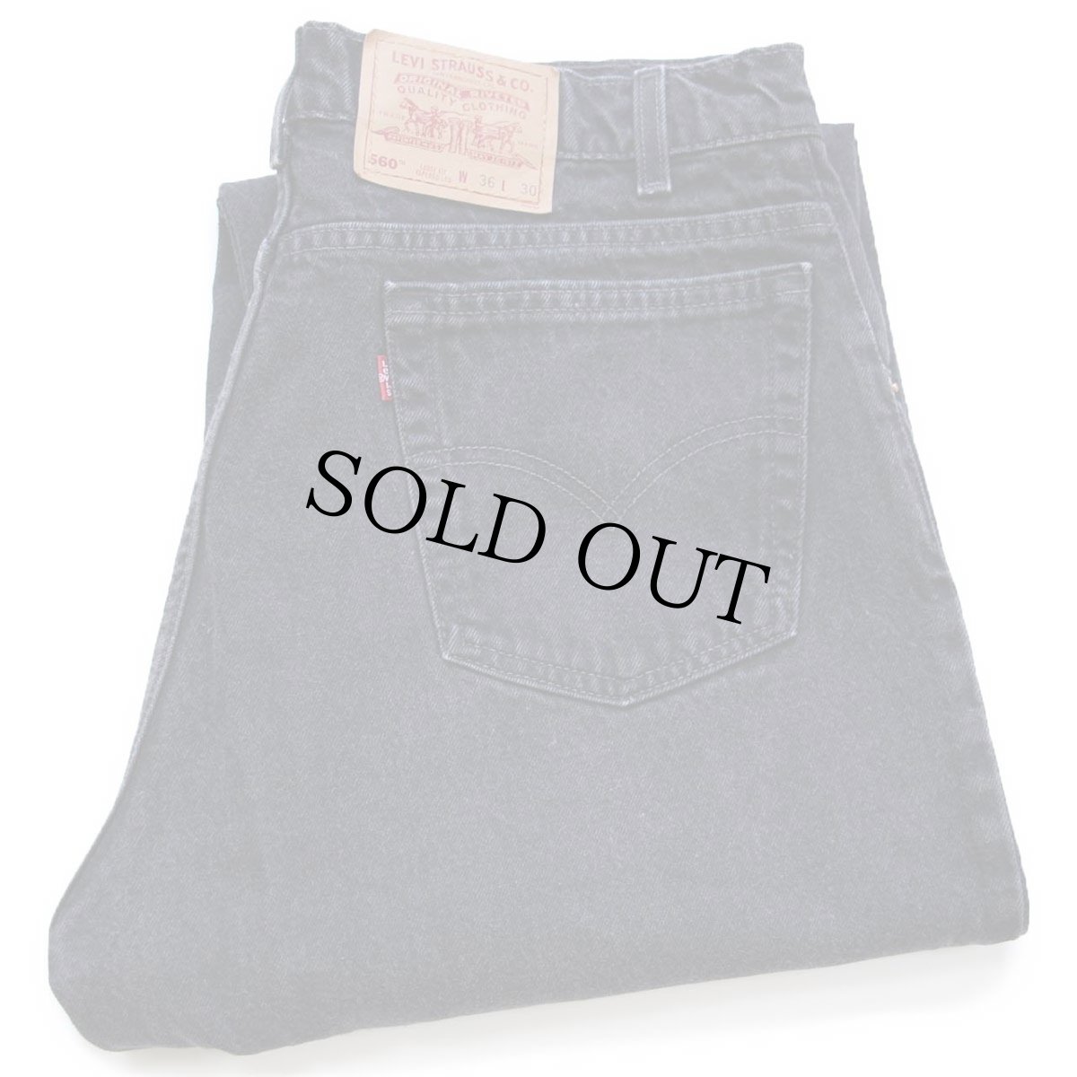 画像1: 90s USA製 Levi'sリーバイス 560 ブラック デニムパンツ W36 L30 (1)