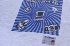 画像4: 90s THINK AHEAD. CITIBANK MASTERCARD & VISA コットンTシャツ 杢ライトグレー XL (4)