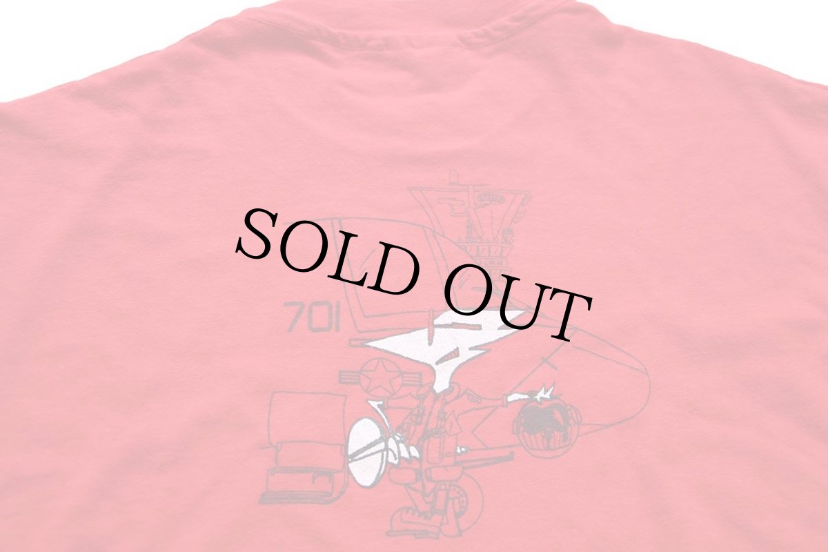 画像4: 80s USA製 Hanes WORLD FAMOUS SCREWBIRDS VS-33 両面プリント コットンTシャツ 赤 XL (4)