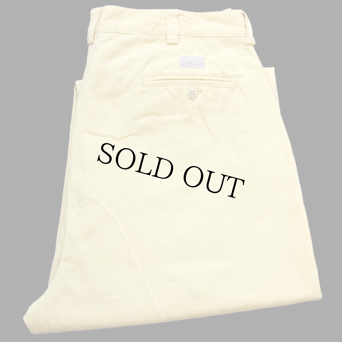 画像1: 90s ポロ ラルフローレン PHILIP PANT コットン チノパン 薄黄 W36 L30★327 (1)