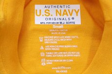 画像6: デッドストック★USA製 NAVY 両面リフレクタープリント ポリエステル Tシャツ 黄 S (6)