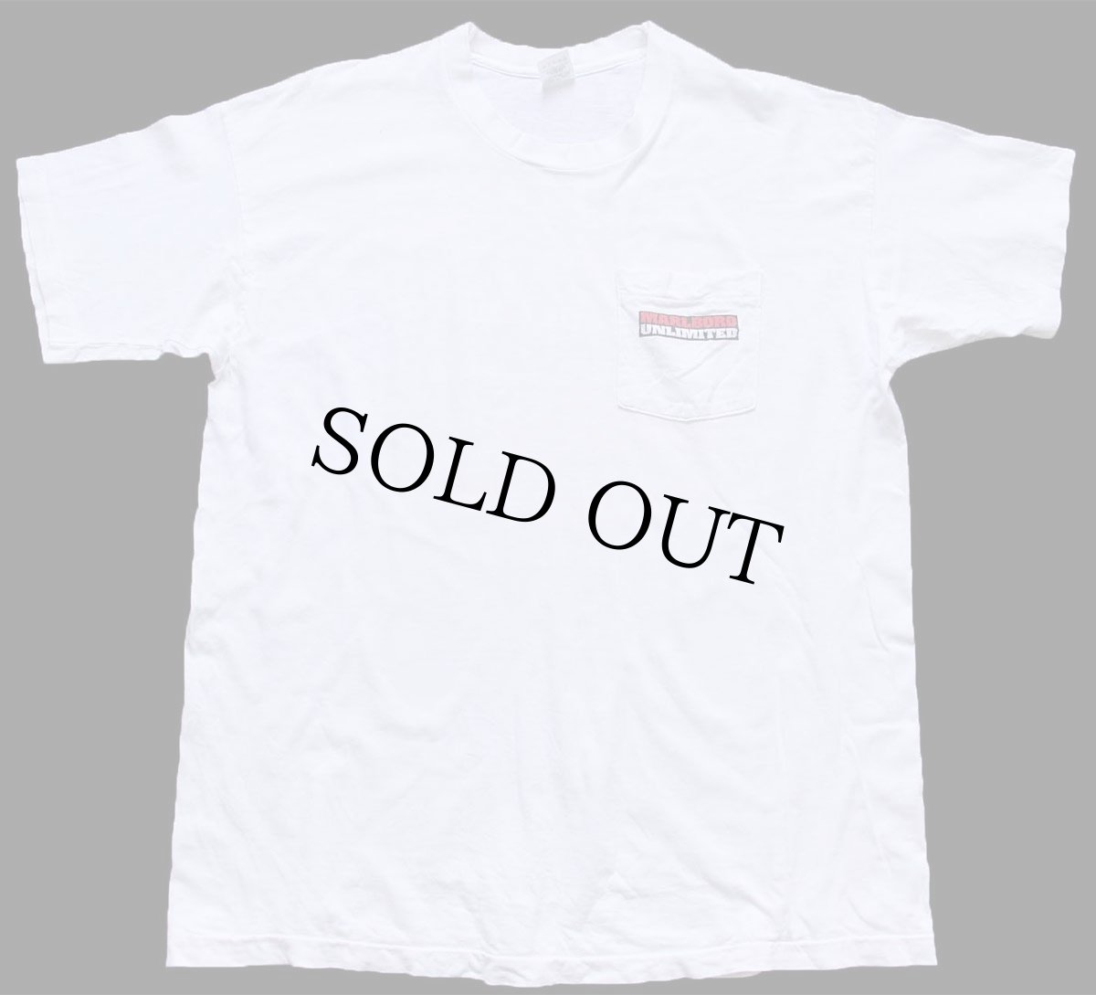 画像2: 90s USA製 MARLBORO UNLIMITED マルボロ コットン ポケットTシャツ 白 XL (2)