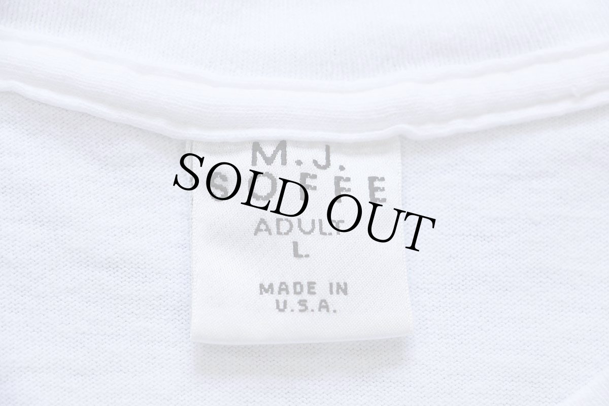 画像6: USA製 UNITED STATES NAVY ロゴ 両面リフレクタープリント ステンシル コットンTシャツ 白 L (6)