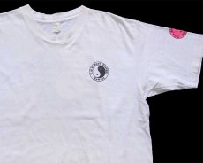 画像3: 80s USA製 Town & Country T&C Surf Designs Hawaii 陰陽 ロゴ 蛍光プリント コットンTシャツ ボロ 白 XL (3)