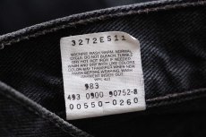 画像7: 00s メキシコ製 Levi'sリーバイス 550 ブラック デニムパンツ W36 L32 (7)