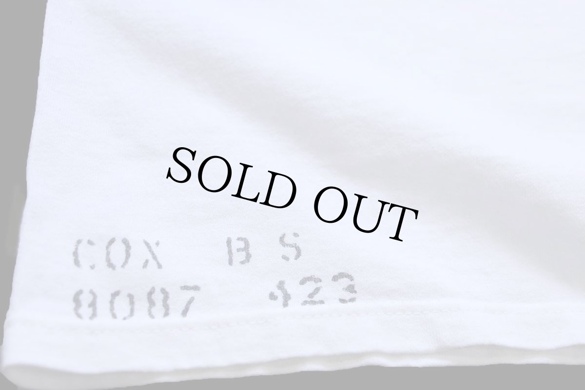 画像5: USA製 UNITED STATES NAVY ロゴ 両面リフレクタープリント ステンシル コットンTシャツ 白 L (5)