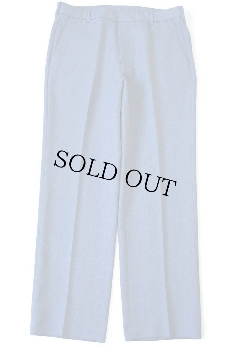 画像2: 90s USA製 Levi'sリーバイス ACTION SLACKS スラックス ポリエステルパンツ 杢ブルーグレー W34 L29★スタプレ (2)