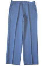 画像2: 90s USA製 Levi'sリーバイス ACTION SLACKS スラックス ポリエステルパンツ 杢ブルーグレー W34 L29★スタプレ (2)