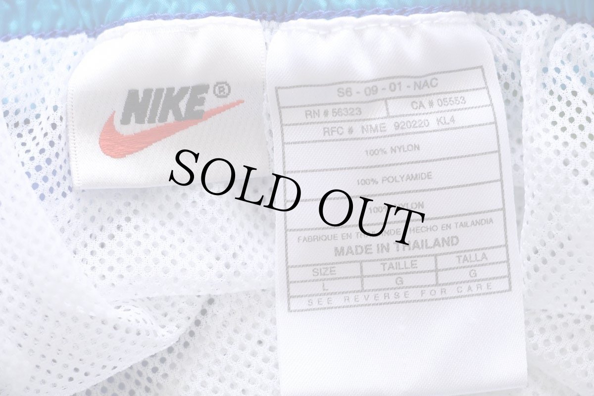 画像5: 90s NIKEナイキ スウッシュ マルチカラー 切り替え ナイロン ショートパンツ L★ショーツ (5)