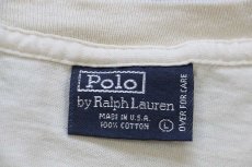 画像5: 90s USA製 ポロ ラルフローレン ワンポイント コットン ポケットTシャツ ベージュ L (5)