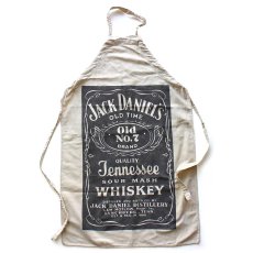 画像1: 70s USA製 OCEAN HOUSE JACK DANIEL'S OLD No.7 ジャックダニエル ロゴ 染み込みプリント エプロン (1)