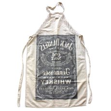 画像2: 70s USA製 OCEAN HOUSE JACK DANIEL'S OLD No.7 ジャックダニエル ロゴ 染み込みプリント エプロン (2)
