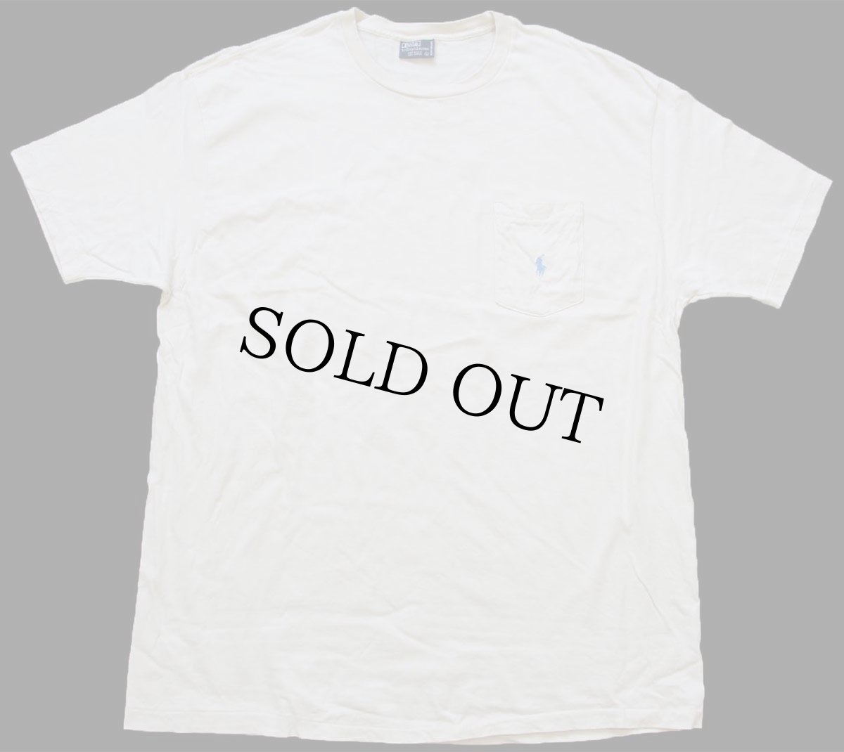 画像2: 90s USA製 ポロ ラルフローレン ワンポイント コットン ポケットTシャツ ベージュ L (2)
