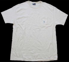 画像2: 90s USA製 ポロ ラルフローレン ワンポイント コットン ポケットTシャツ ベージュ L (2)