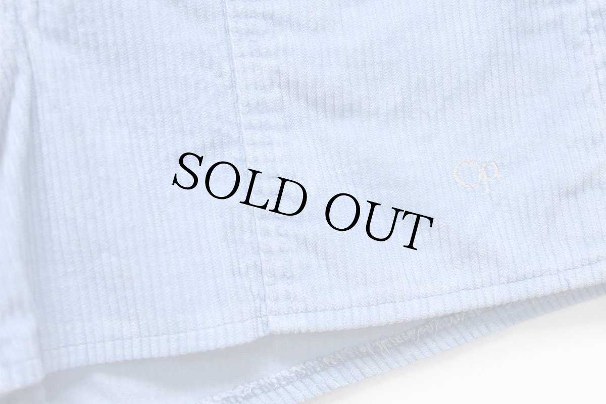 画像6: 80s USA製 OP ocean pacific オーシャンパシフィック 太畝 コーデュロイ ショートパンツ 水色 32★ショーツ (6)