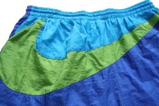 画像3: 90s NIKEナイキ スウッシュ マルチカラー 切り替え ナイロン ショートパンツ L★ショーツ (3)
