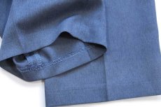 画像8: 90s USA製 Levi'sリーバイス ACTION SLACKS スラックス ポリエステルパンツ 杢ブルーグレー W34 L29★スタプレ (8)