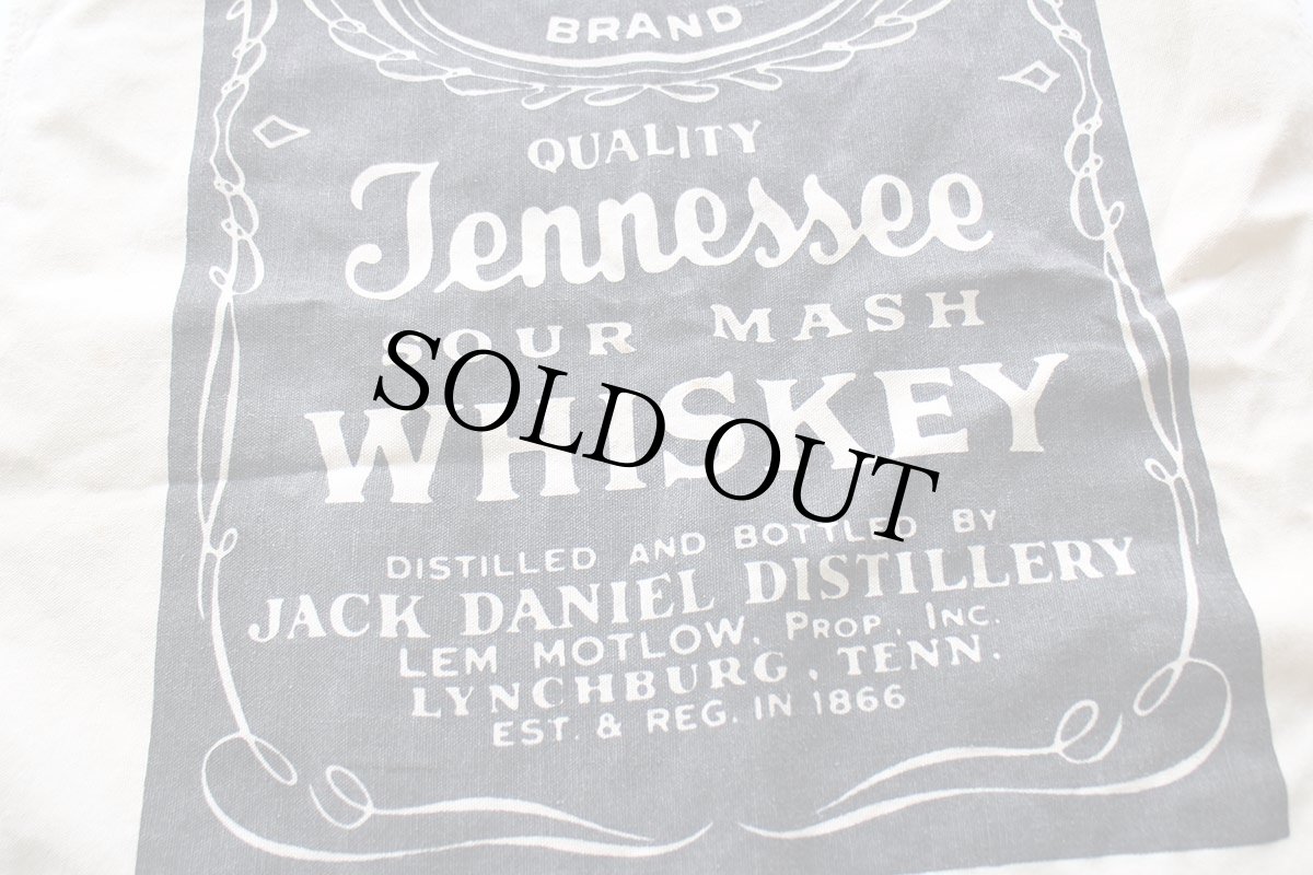 画像4: 70s USA製 OCEAN HOUSE JACK DANIEL'S OLD No.7 ジャックダニエル ロゴ 染み込みプリント エプロン (4)